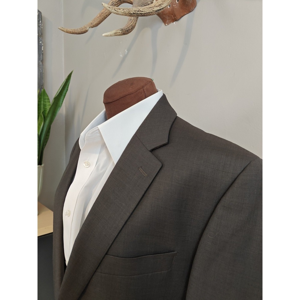 Black Brown 1826 Mens Wool Sports Coat 40R 2 Button Dark Brown Worsted Blazer